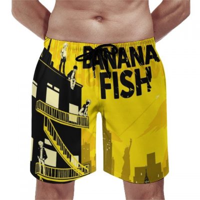 Banana Fish Yellow Ash Lynx Board Shorts Eiji Okumura Anime Comfortable Board Short Pants Males Print 5.jpg 640x640 5 - Banana Fish Store